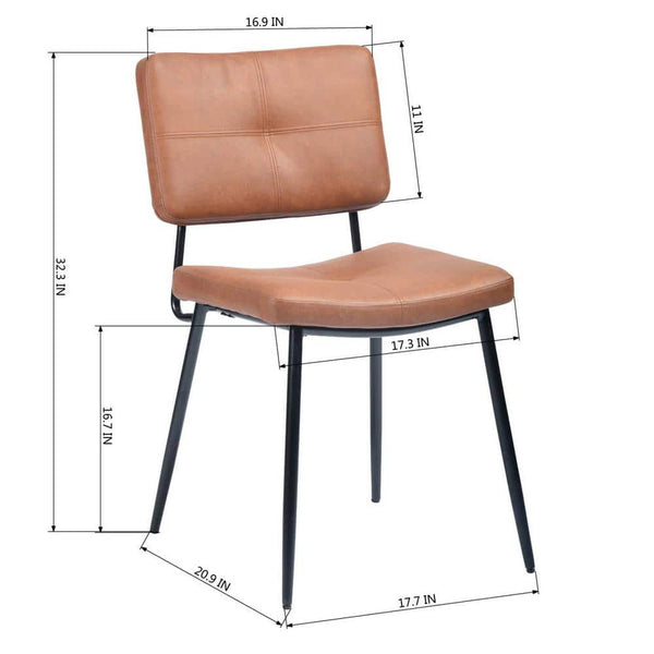 Eggree Set Of 30 Karomi Brown Faux Leather Upholstered Side Dining Chairs Set Of 30 Karomi Brown Faux Leather Upholstered Side Dining Chairs