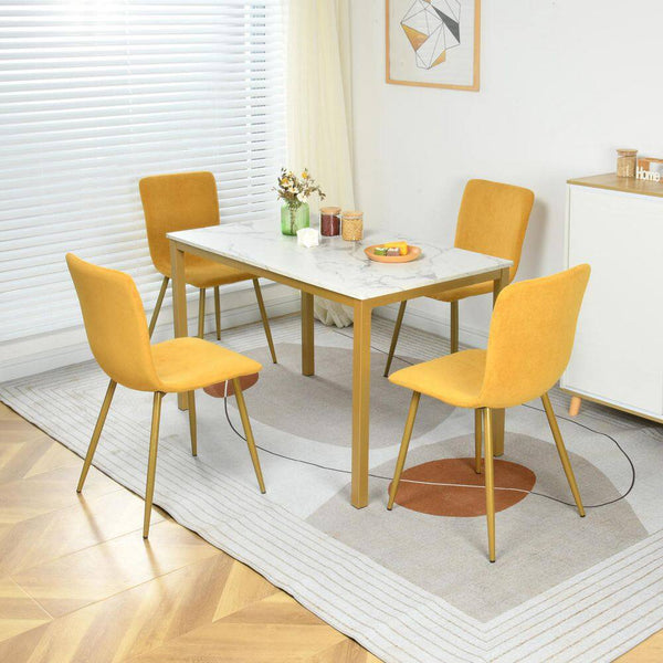 eggree Set of 32 SCARGILL Dining Chair - Fabric Yellow with Golden Metal Leg Set of 32 SCARGILL Dining Chair - Fabric Yellow with Golden Metal Leg eggree Set of 32 SCARGILL Dining Chair - Fabric Yellow with Golden Metal Leg Set of 32 SCARGILL Dining Chair - Fabric Yellow with Golden Metal Leg