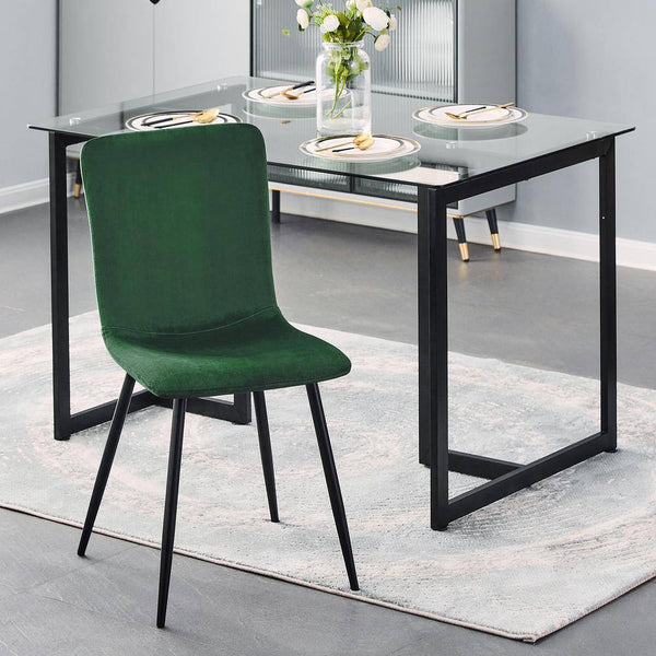 eggree Set of 32 SCARGILL Dining Chair - Velvet Green with Black Metal Leg Set of 32 SCARGILL Dining Chair - Velvet Green with Black Metal Leg eggree Set of 32 SCARGILL Dining Chair - Velvet Green with Black Metal Leg Set of 32 SCARGILL Dining Chair - Velvet Green with Black Metal Leg