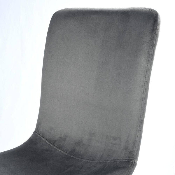 Eggree Set Of 32 SCARGILL Dining Chair - Velvet Grey With Black Metal Leg Set Of 32 SCARGILL Dining Chair - Velvet Grey With Black Metal Leg