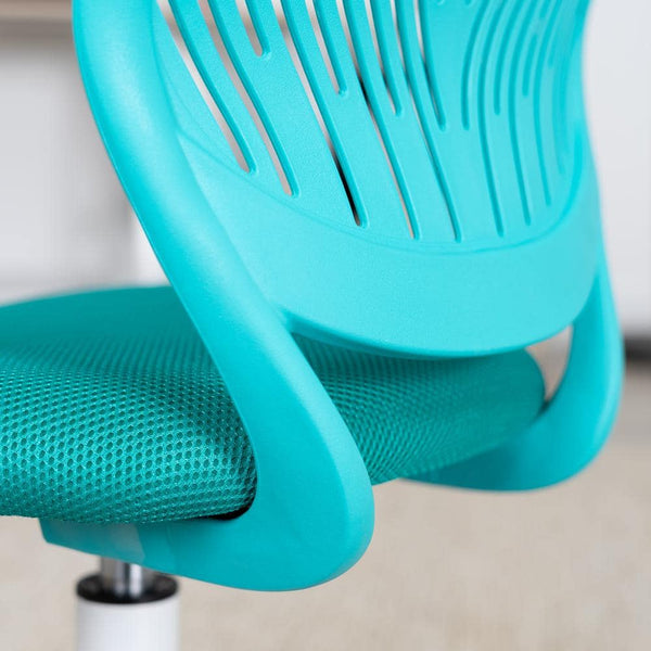 Eggree Set Of 37 Carnation Turquoise Middle Back Mesh Seat Swivel Task Chair With Adjustable Height Set Of 37 Carnation Turquoise Middle Back Mesh Seat Swivel Task Chair With Adjustable Height