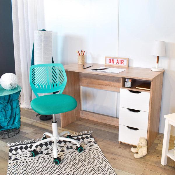 eggree Set of 37 Carnation Turquoise Middle Back Mesh Seat Swivel Task Chair with Adjustable Height Set of 37 Carnation Turquoise Middle Back Mesh Seat Swivel Task Chair with Adjustable Height