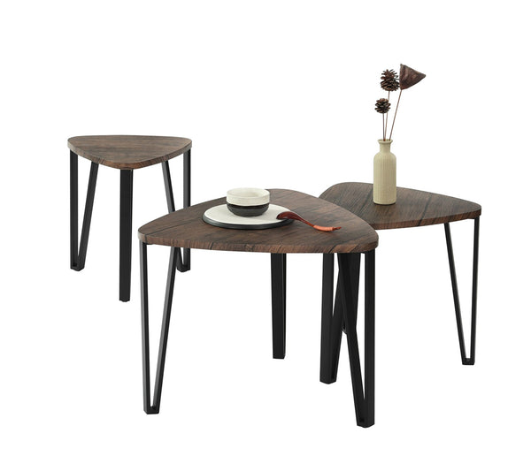 eggree Set of 37 Kauwhata 3Pcs Nesting Tables - Brown Mdf with Black Metal Leg Set of 37 Kauwhata 3Pcs Nesting Tables - Brown Mdf with Black Metal Leg eggree Set of 37 Kauwhata 3Pcs Nesting Tables - Brown Mdf with Black Metal Leg Set of 37 Kauwhata 3Pcs Nesting Tables - Brown Mdf with Black Metal Leg
