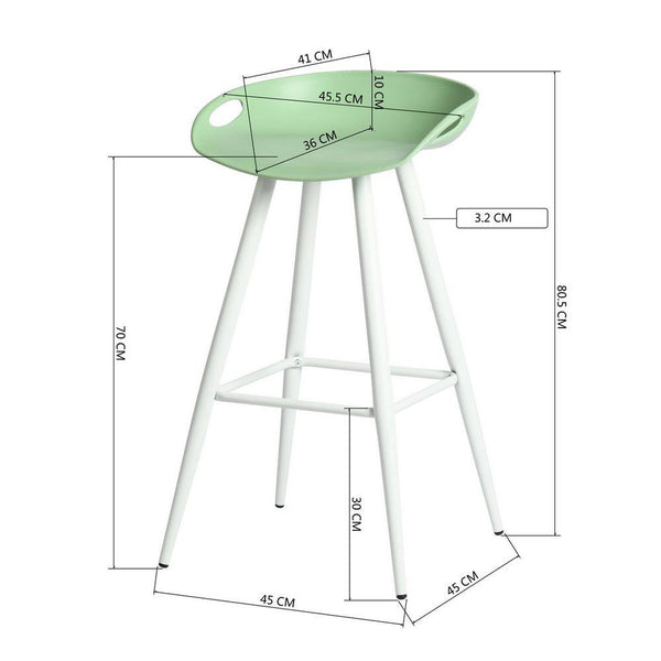 Eggree Set Of 50 27.6 In. Lime Green Low Back Metal Legs Bar Height Bar Stools With PP Seat Set Of 50 27.6 In. Lime Green Low Back Metal Legs Bar Height Bar Stools With PP Seat