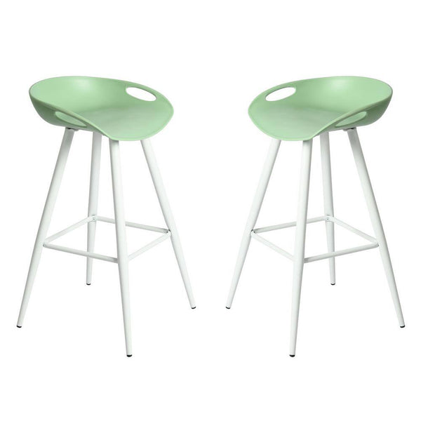 Eggree Set Of 50 27.6 In. Lime Green Low Back Metal Legs Bar Height Bar Stools With PP Seat Set Of 50 27.6 In. Lime Green Low Back Metal Legs Bar Height Bar Stools With PP Seat