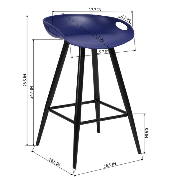 Eggree Set Of 50 Fiyan 24 In. Navy Backless Counter Stool With Plastic Seat Set Of 50 Fiyan 24 In. Navy Backless Counter Stool With Plastic Seat