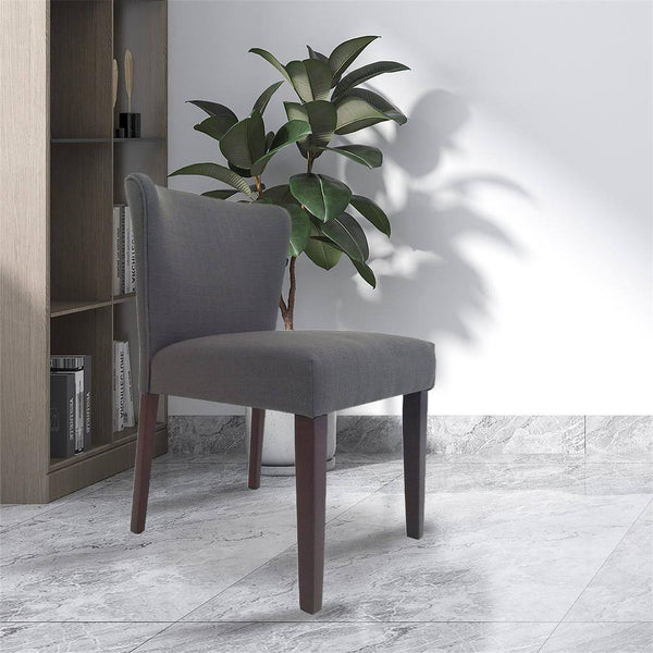 eggree Set of 8 Cambodia Grey Upholstered Solid Wood Dining Chair Set of 8 Cambodia Grey Upholstered Solid Wood Dining Chair