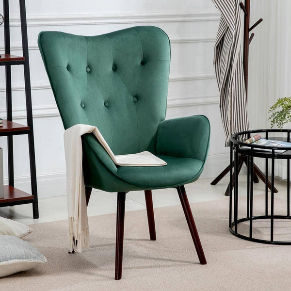 eggree Set of 9 Kas Green Velvet Tufted Leisure Arm Chair Set of 9 Kas Green Velvet Tufted Leisure Arm Chair