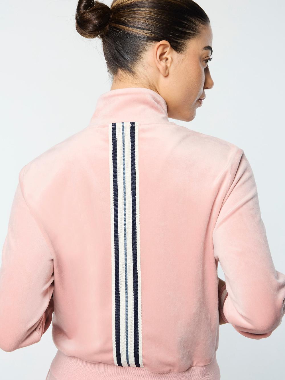 Egonlab X Sergio Tacchini Adele Velour Track Jacket- Pale Mauve