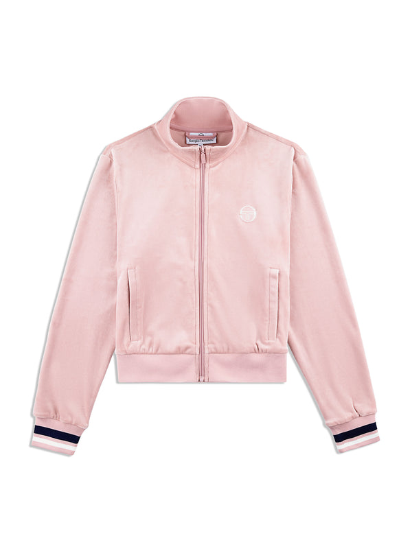 egonlab x sergio tacchini Adele Velour Track Jacket- Pale Mauve