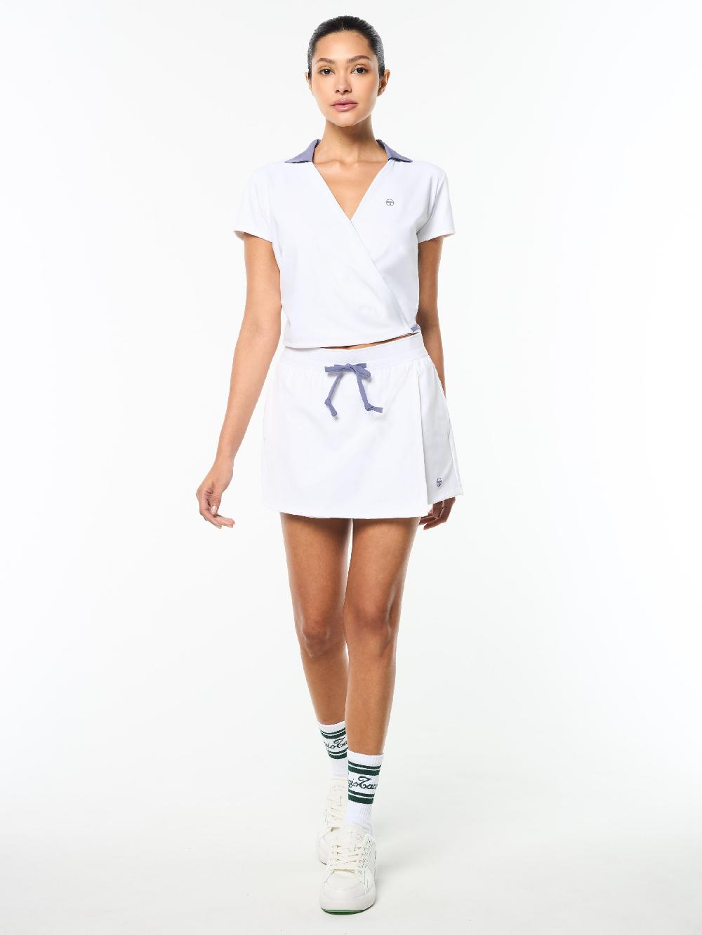 Egonlab X Sergio Tacchini Agata Wrap Polo- Brilliant White
