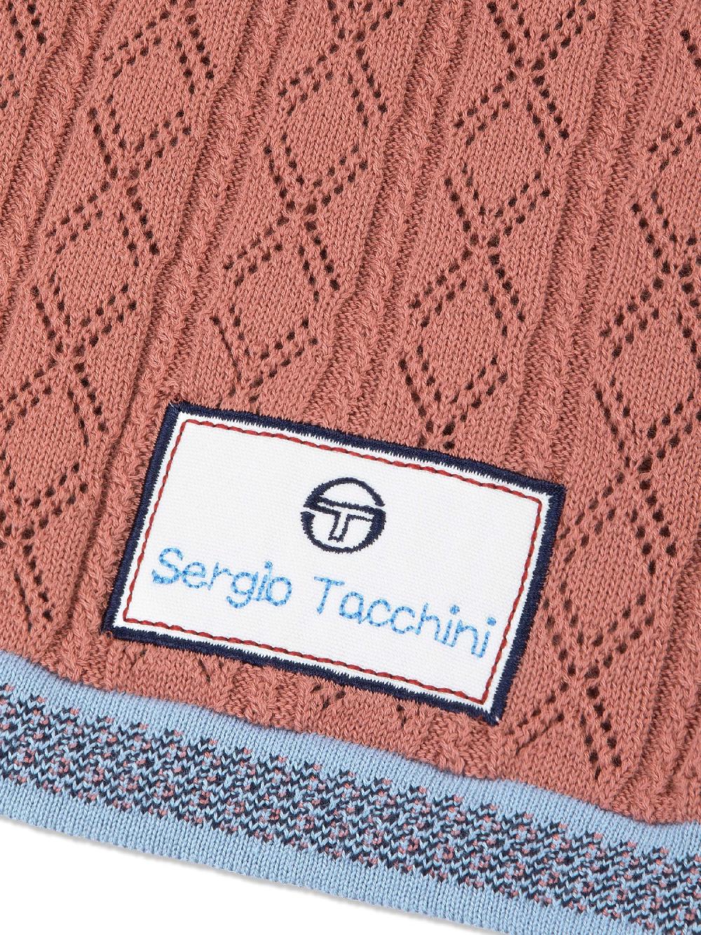 Egonlab X Sergio Tacchini Aldo Pointelle Polo- Light Mahogany