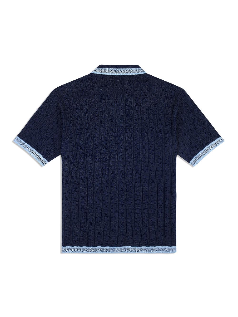 Egonlab X Sergio Tacchini Aldo Pointelle Polo- Maritime Blue