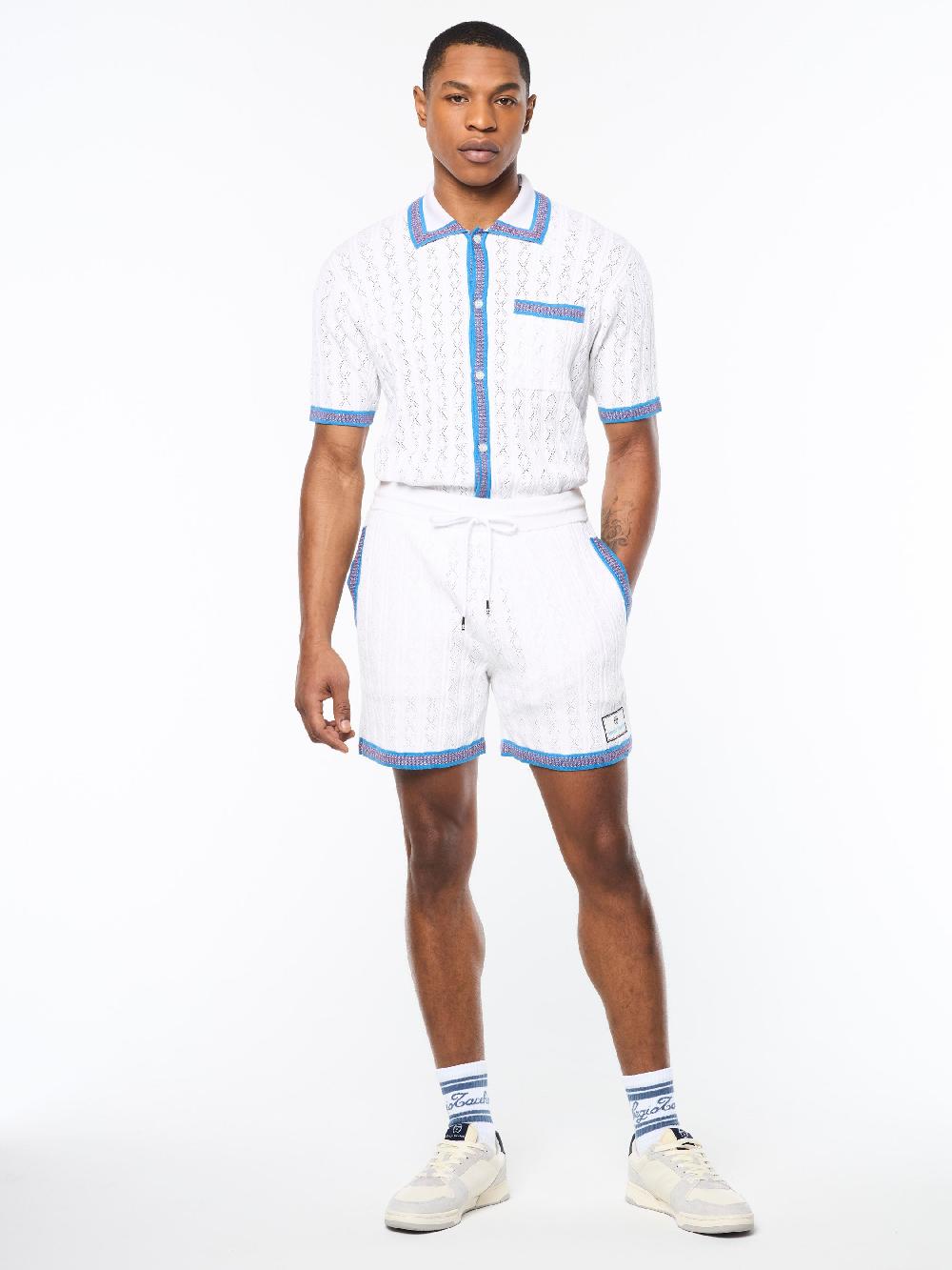 Egonlab X Sergio Tacchini Aldo Pointelle Short- Brilliant White