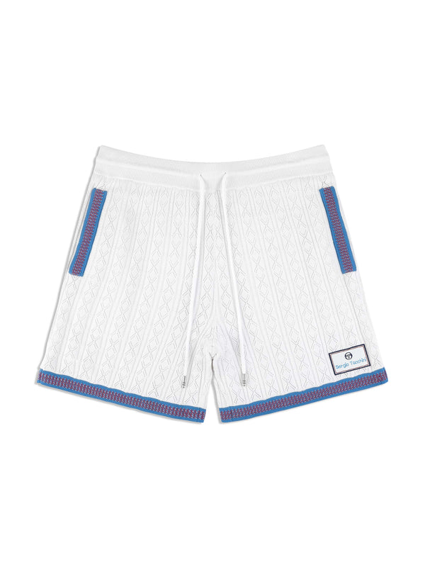 egonlab x sergio tacchini Aldo Pointelle Short- Brilliant White