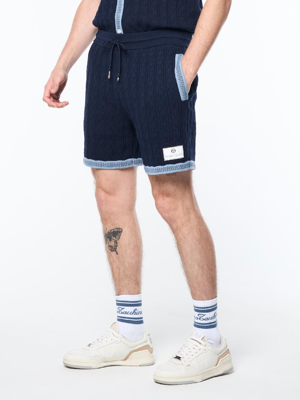 Egonlab X Sergio Tacchini Aldo Pointelle Short- Maritime Blue