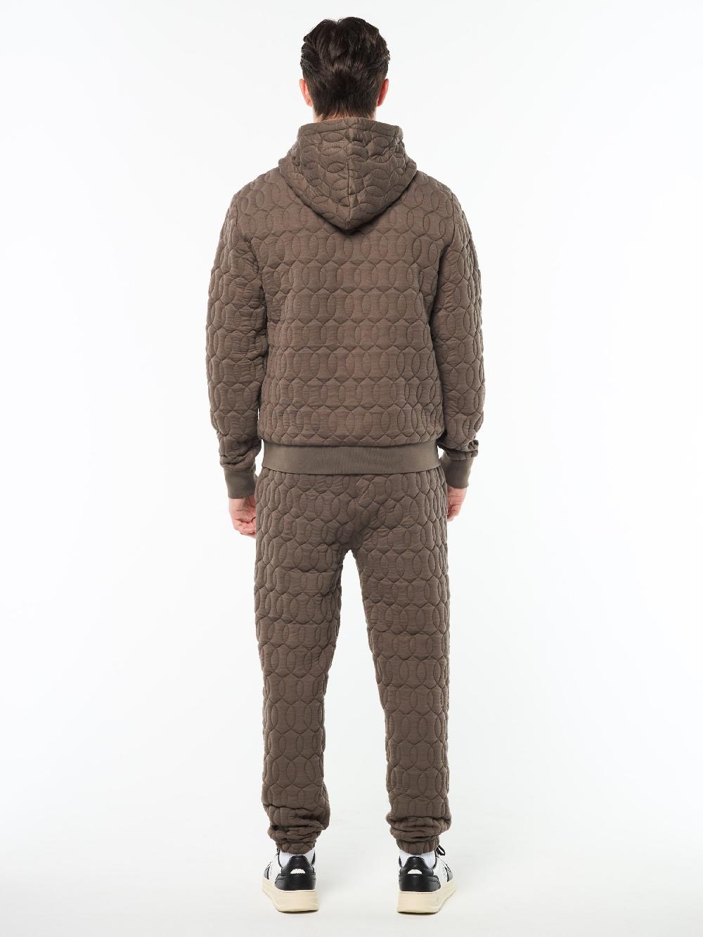 Egonlab X Sergio Tacchini Aversa Quilted Hoodie- Morel