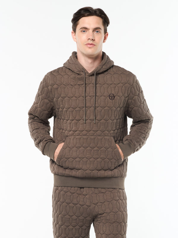egonlab x sergio tacchini Aversa Quilted Hoodie- Morel