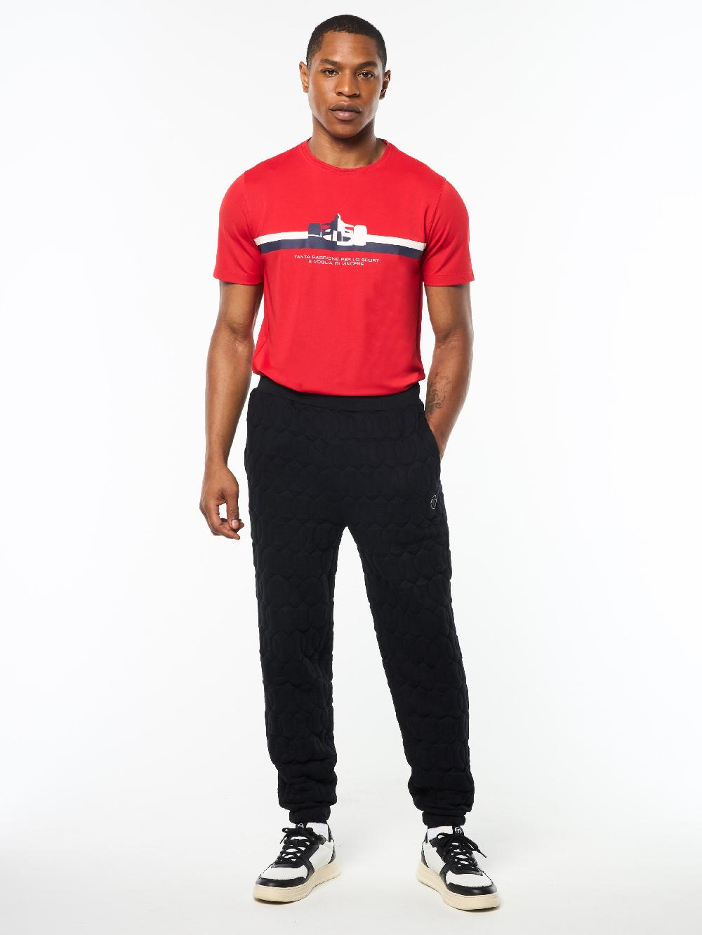 Egonlab X Sergio Tacchini Aversa Quilted Sweatpant- Black Beauty