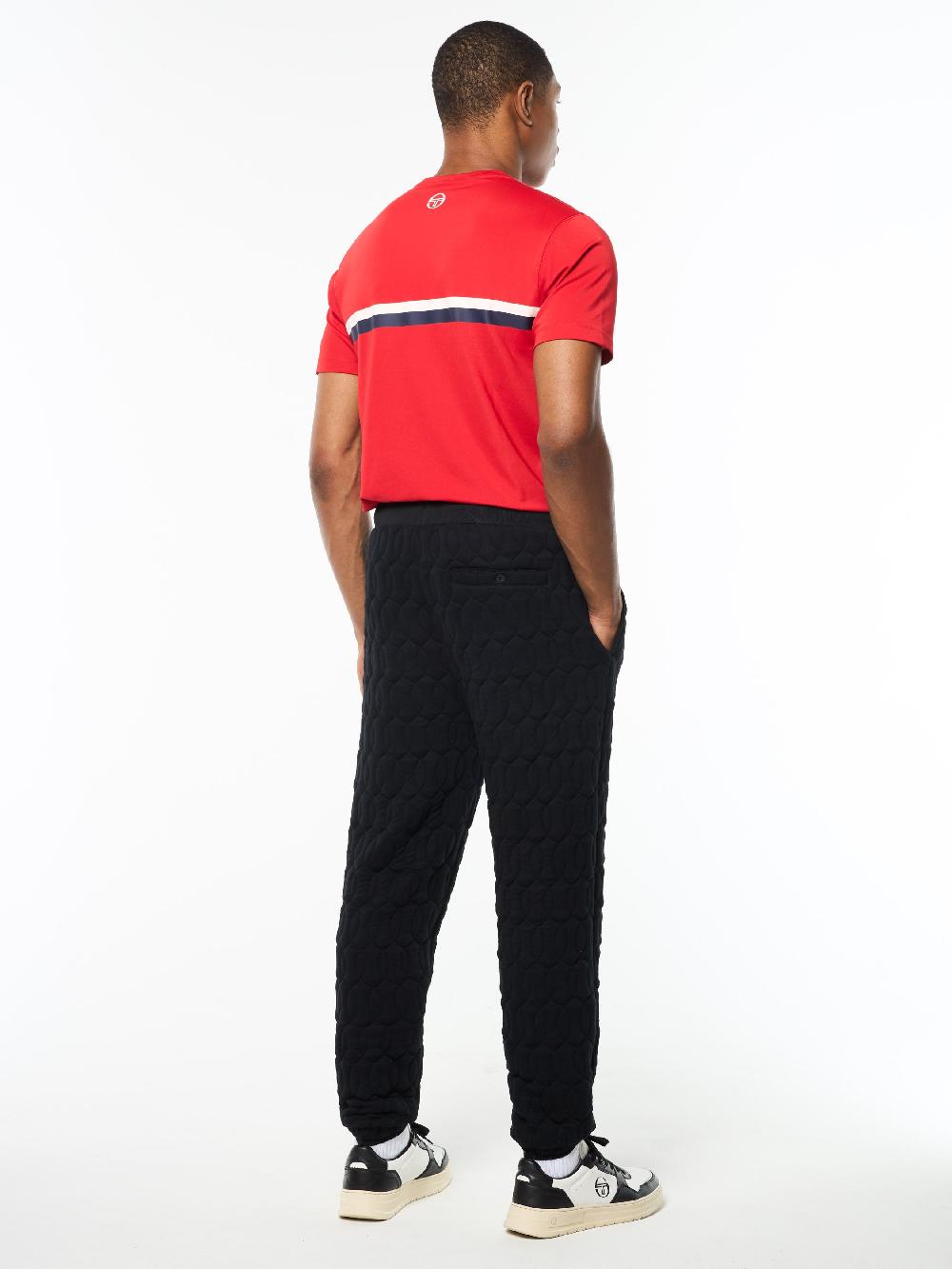Egonlab X Sergio Tacchini Aversa Quilted Sweatpant- Black Beauty