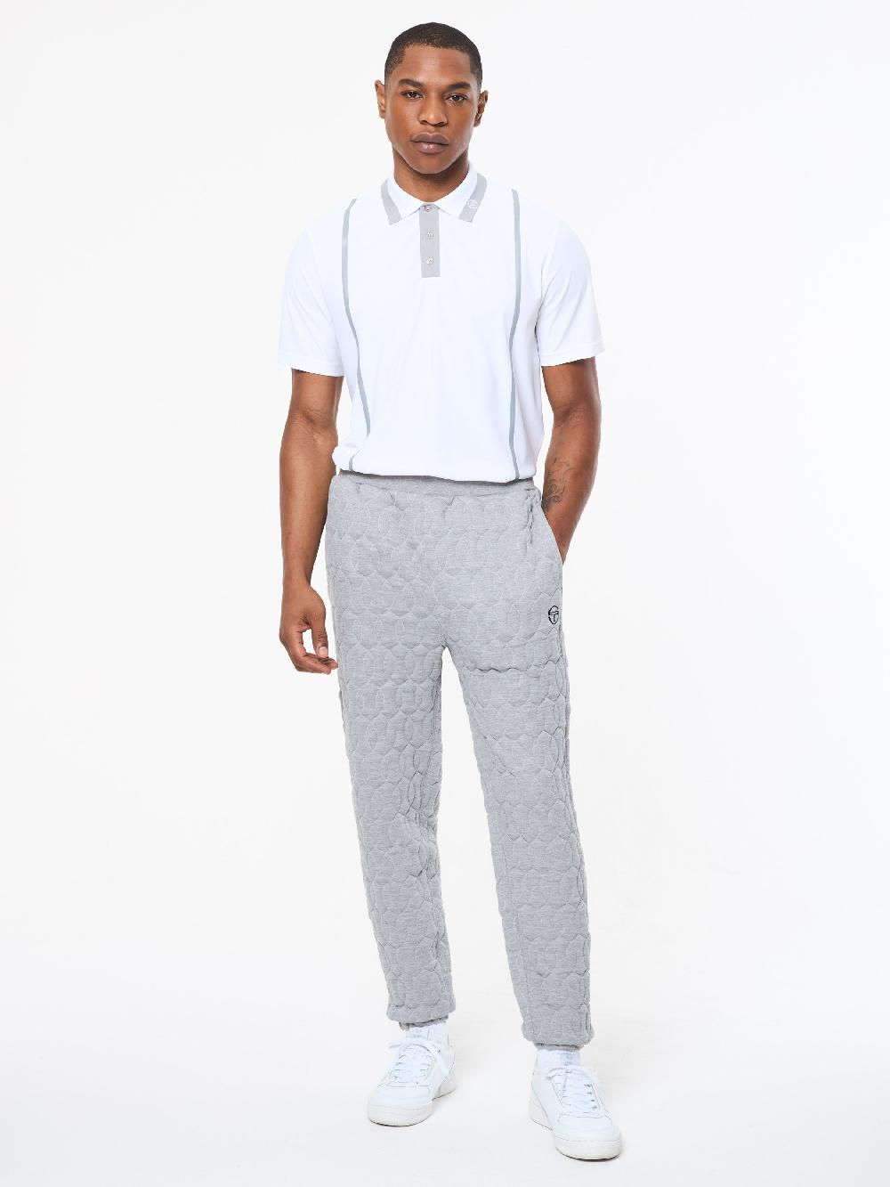 Egonlab X Sergio Tacchini Aversa Quilted Sweatpant- Light Heather Grey