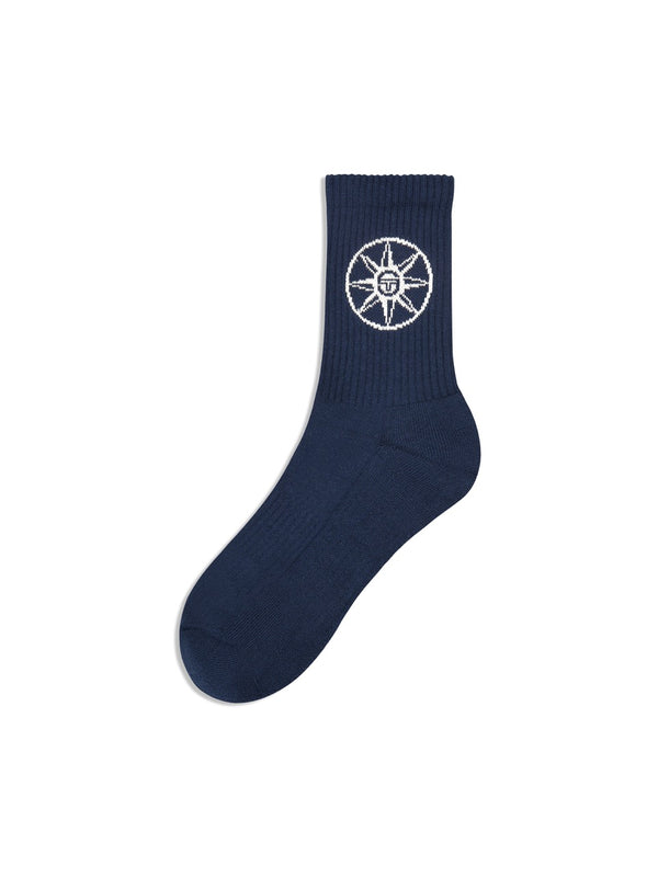 egonlab x sergio tacchini Bussola Socks- Maritime Blue