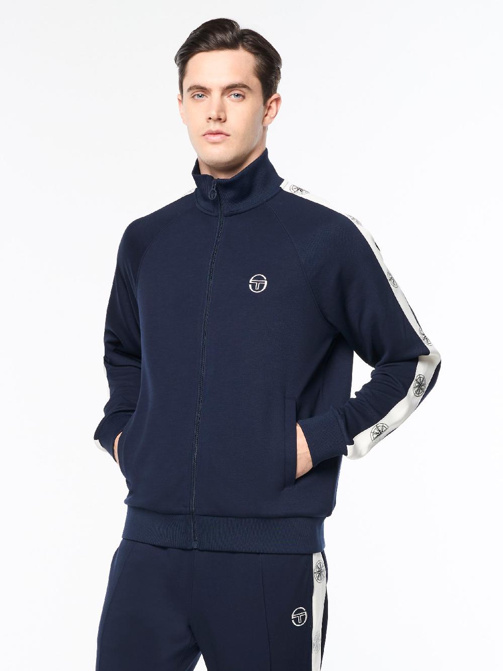 Egonlab X Sergio Tacchini Bussola Track Jacket- Maritime Blue