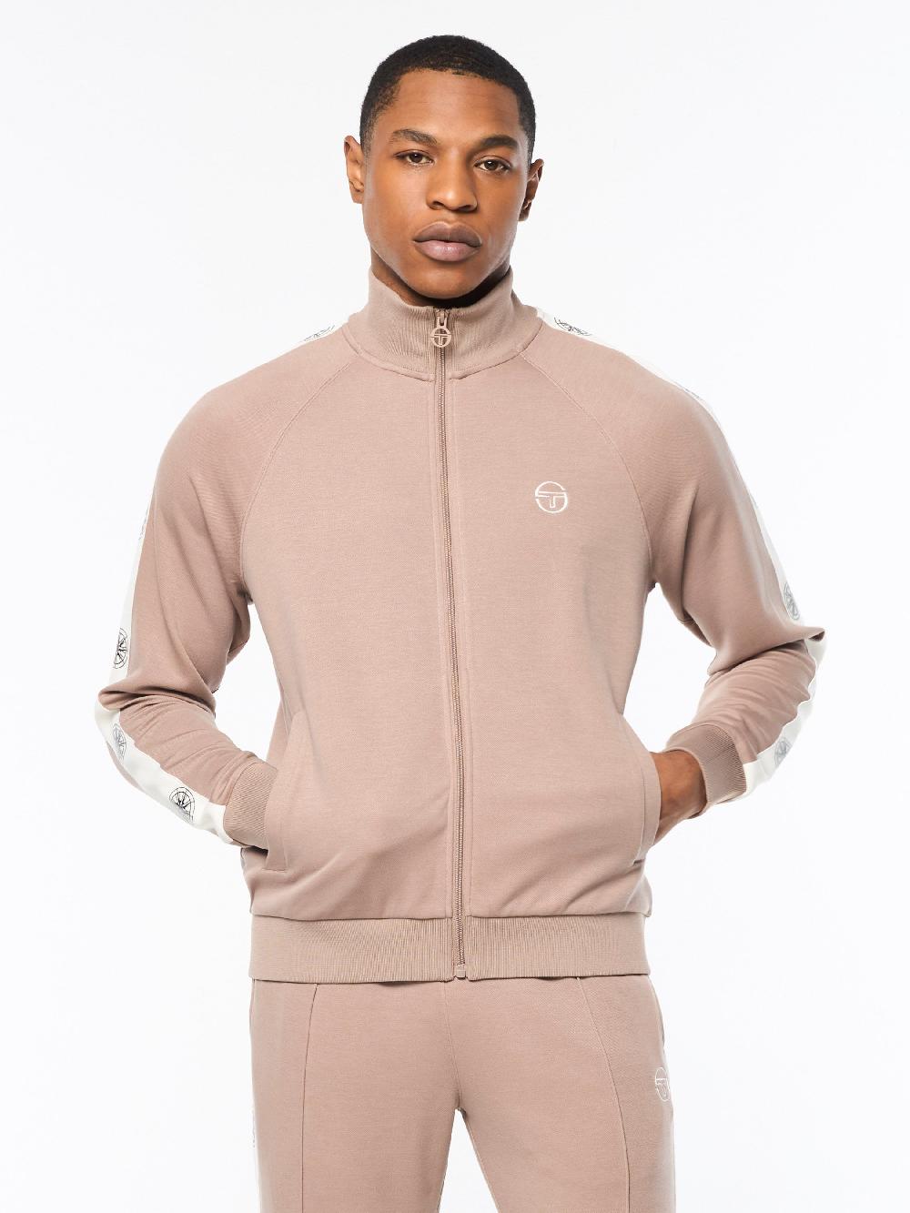 Egonlab X Sergio Tacchini Bussola Track Jacket- Taupe Grey