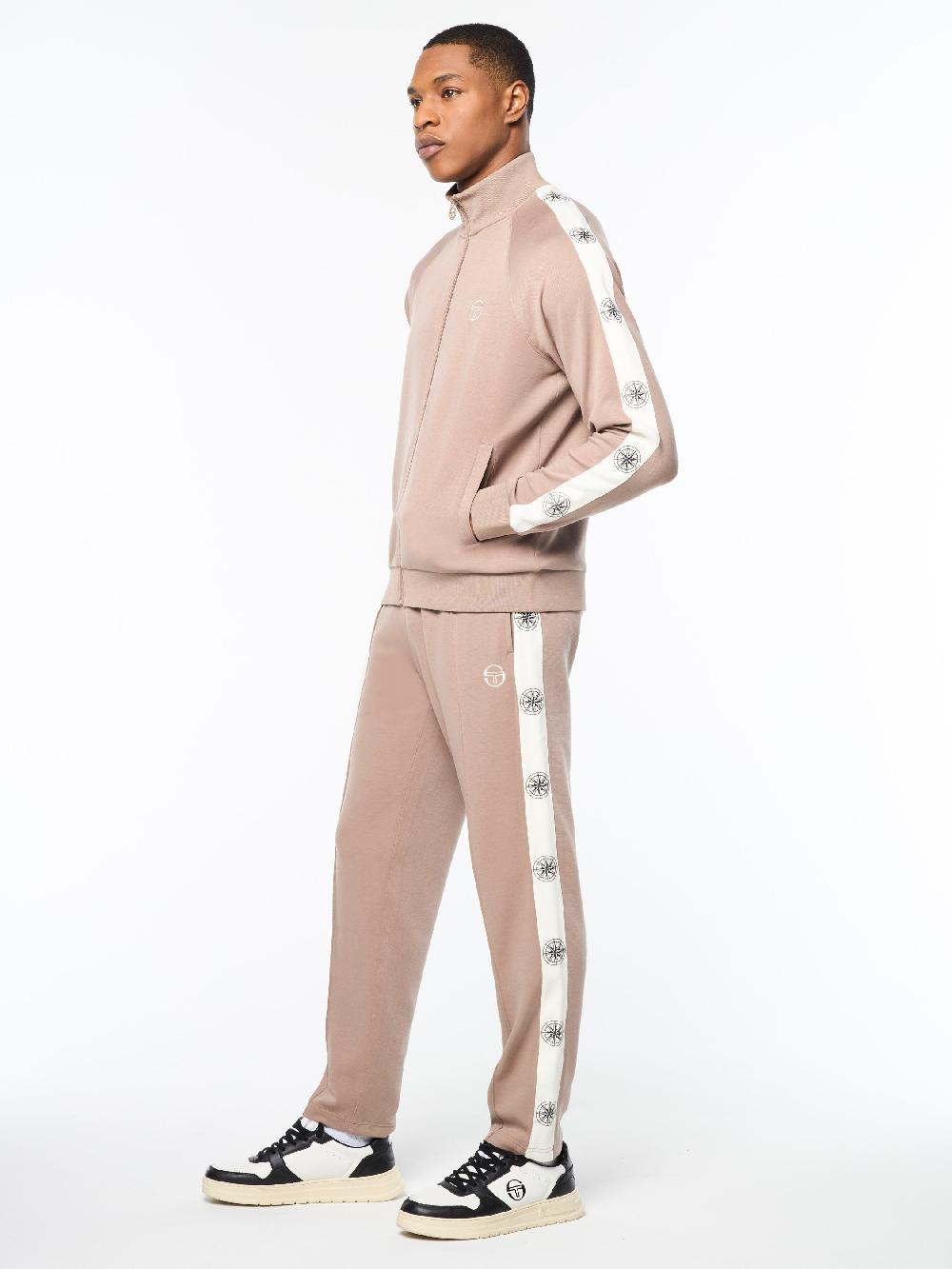 Egonlab X Sergio Tacchini Bussola Track Jacket- Taupe Grey