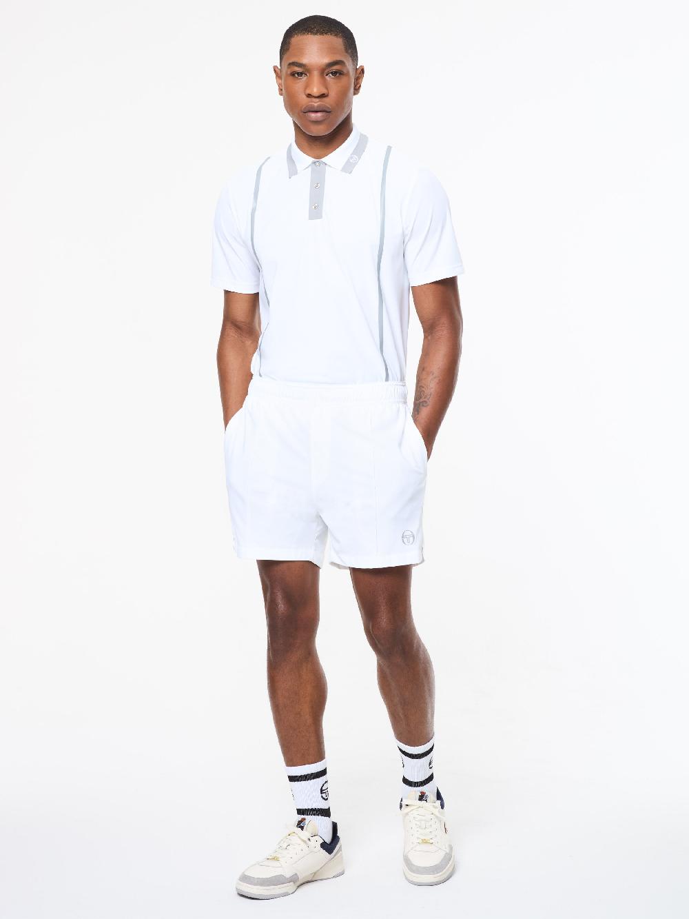 Egonlab X Sergio Tacchini Campo Court Short- Brilliant White