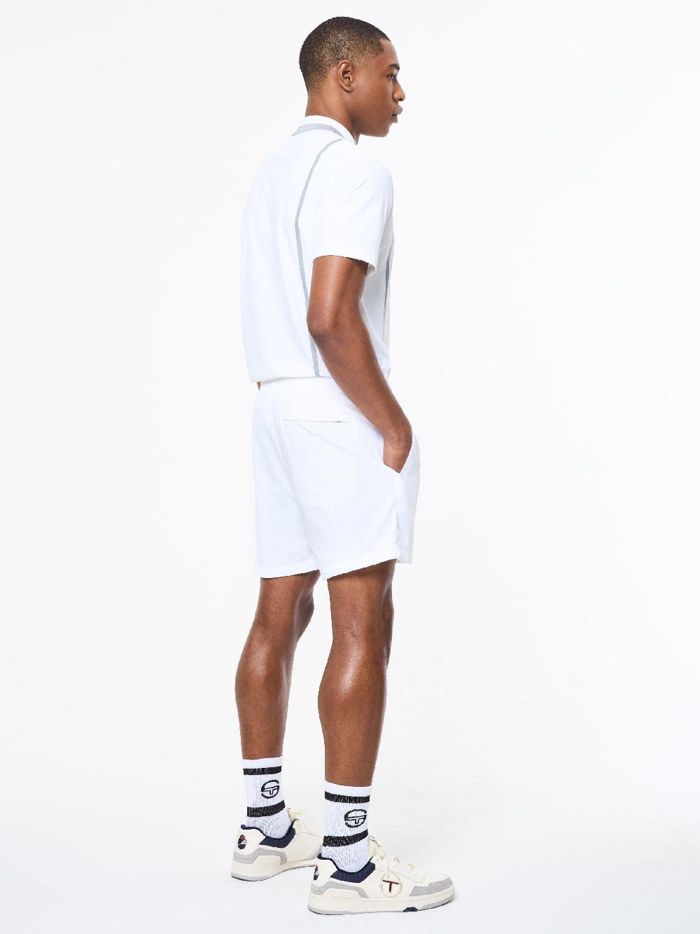 Egonlab X Sergio Tacchini Campo Court Short- Brilliant White