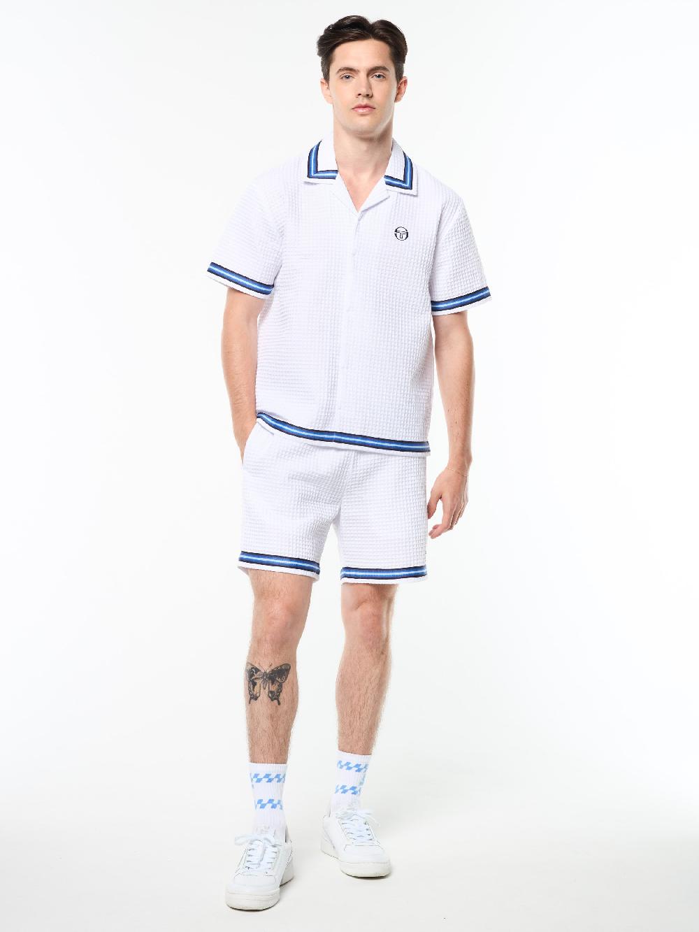 Egonlab X Sergio Tacchini Chiaro Cabana Shirt- Brilliant White