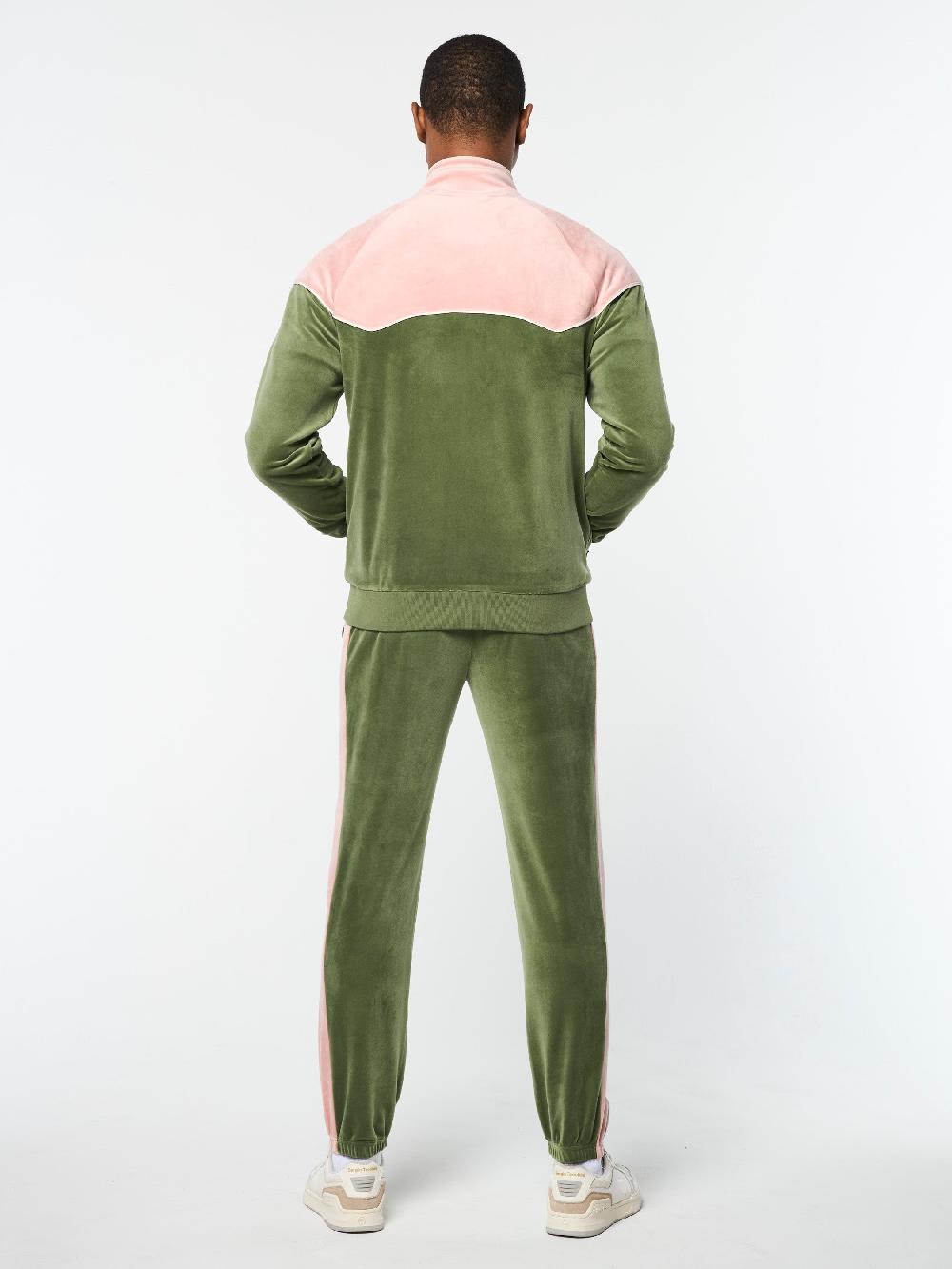 Egonlab X Sergio Tacchini Cielo Velour Track Jacket- Bronze Green