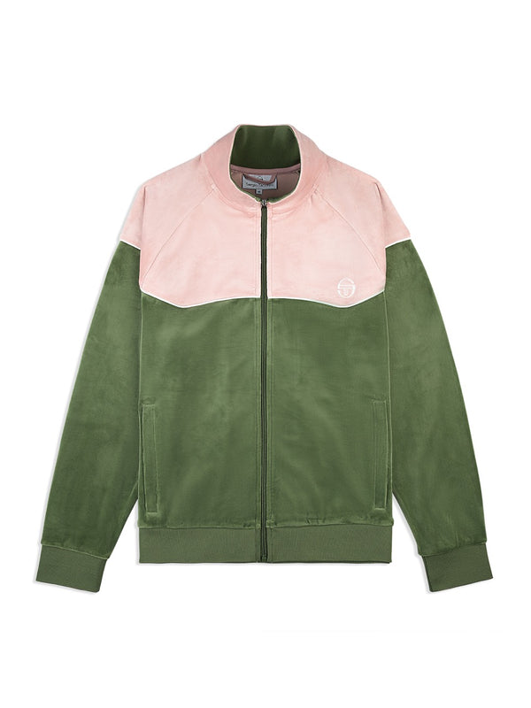 egonlab x sergio tacchini Cielo Velour Track Jacket- Bronze Green
