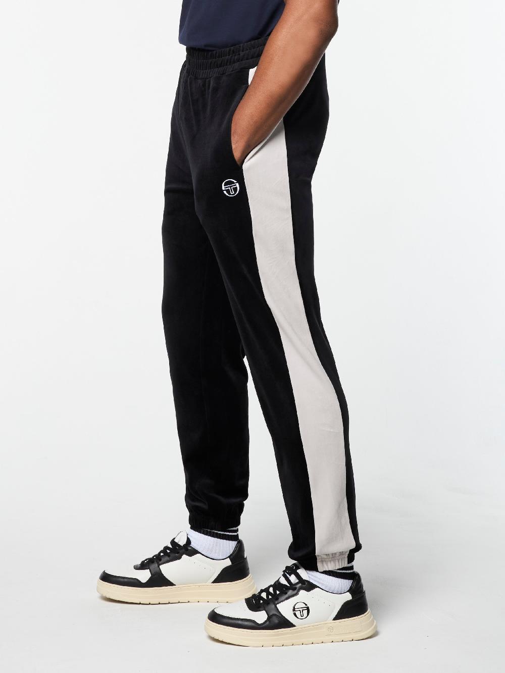 Egonlab X Sergio Tacchini Cielo Velour Track Pant- Black Beauty