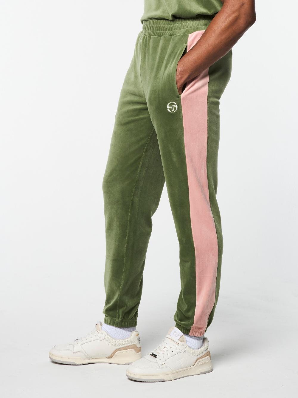Egonlab X Sergio Tacchini Cielo Velour Track Pant- Bronze Green