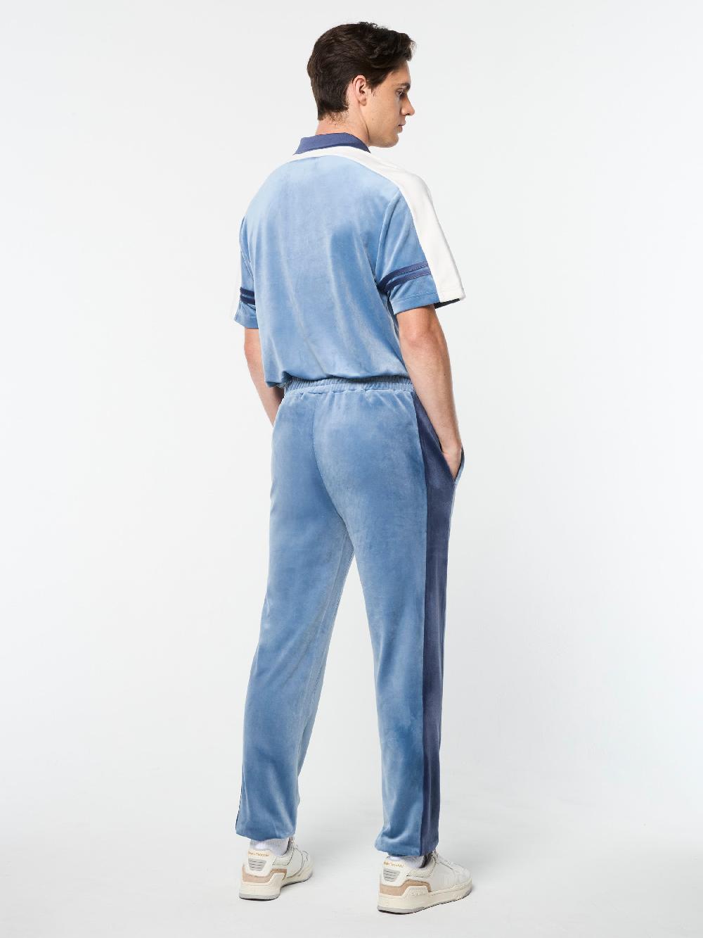 Egonlab X Sergio Tacchini Cielo Velour Track Pant- Faded Denim