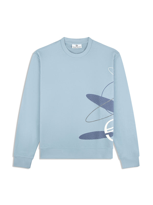 egonlab x sergio tacchini Ciro Crewneck Sweatshirt- Faded Denim