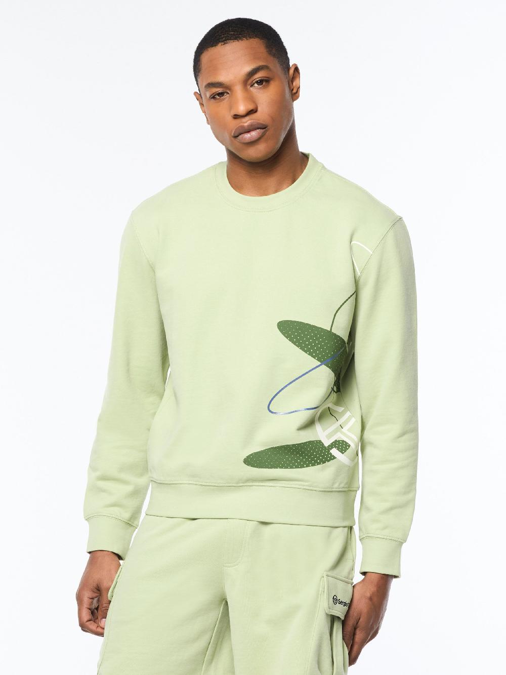 Egonlab X Sergio Tacchini Ciro Crewneck Sweatshirt- Reseda