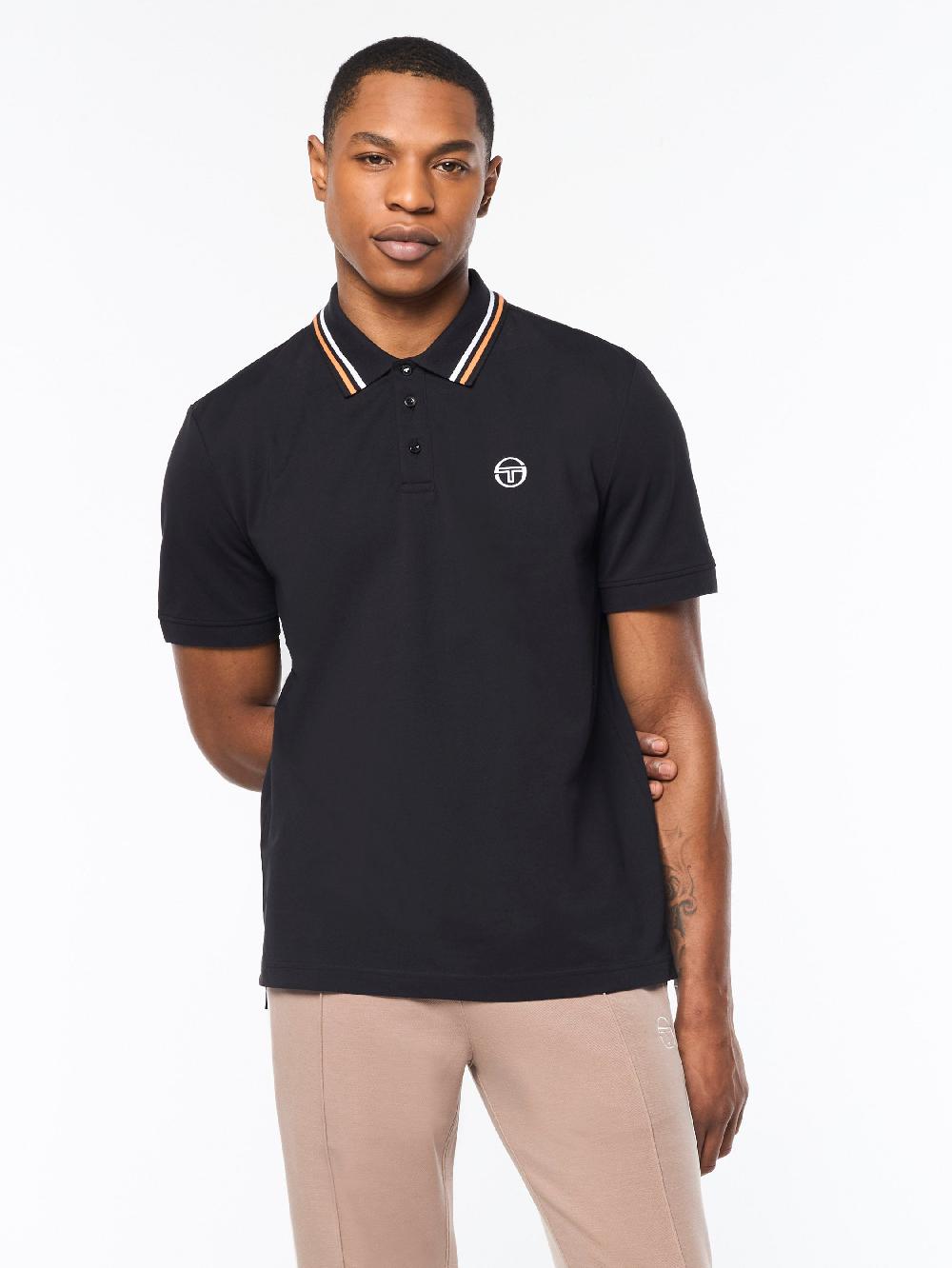 Egonlab X Sergio Tacchini Ciro Piqué Polo- Black Beauty
