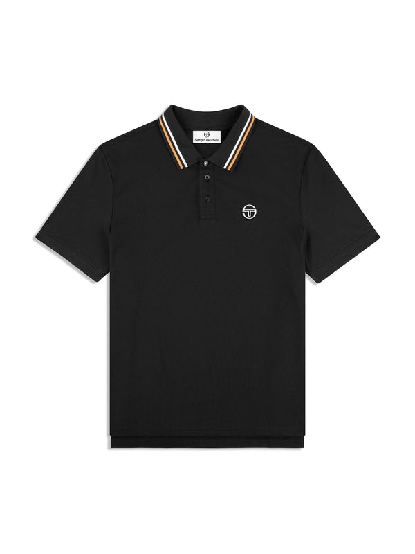 egonlab x sergio tacchini Ciro Piqué Polo- Black Beauty