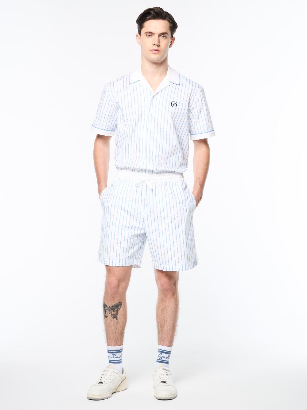 Egonlab X Sergio Tacchini Colonna Cabana Short- Brilliant White