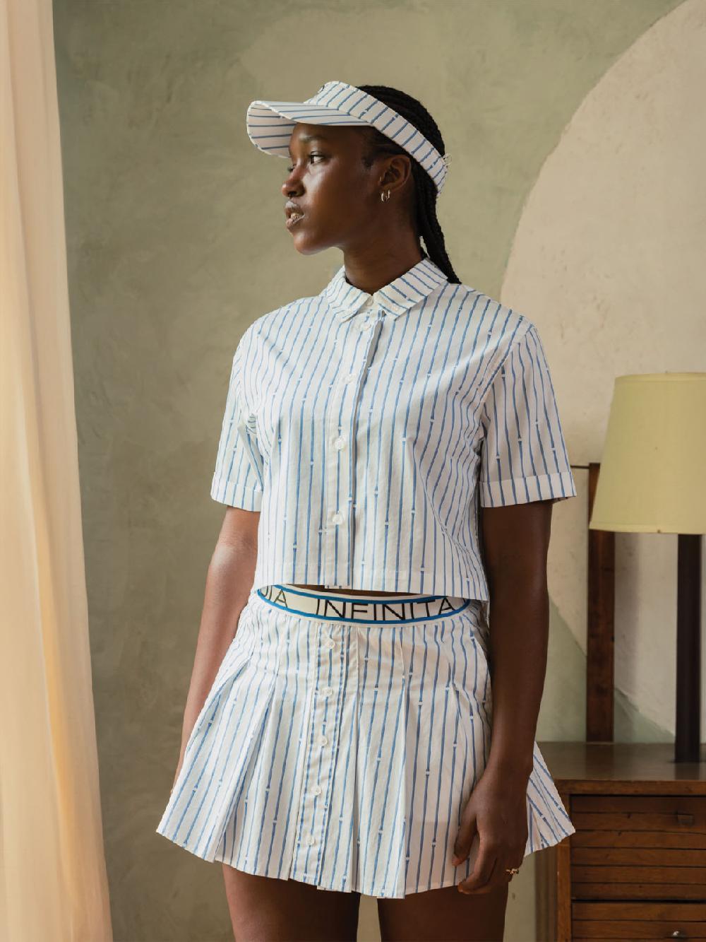 Egonlab X Sergio Tacchini Colonna Cropped Skirt- French Blue