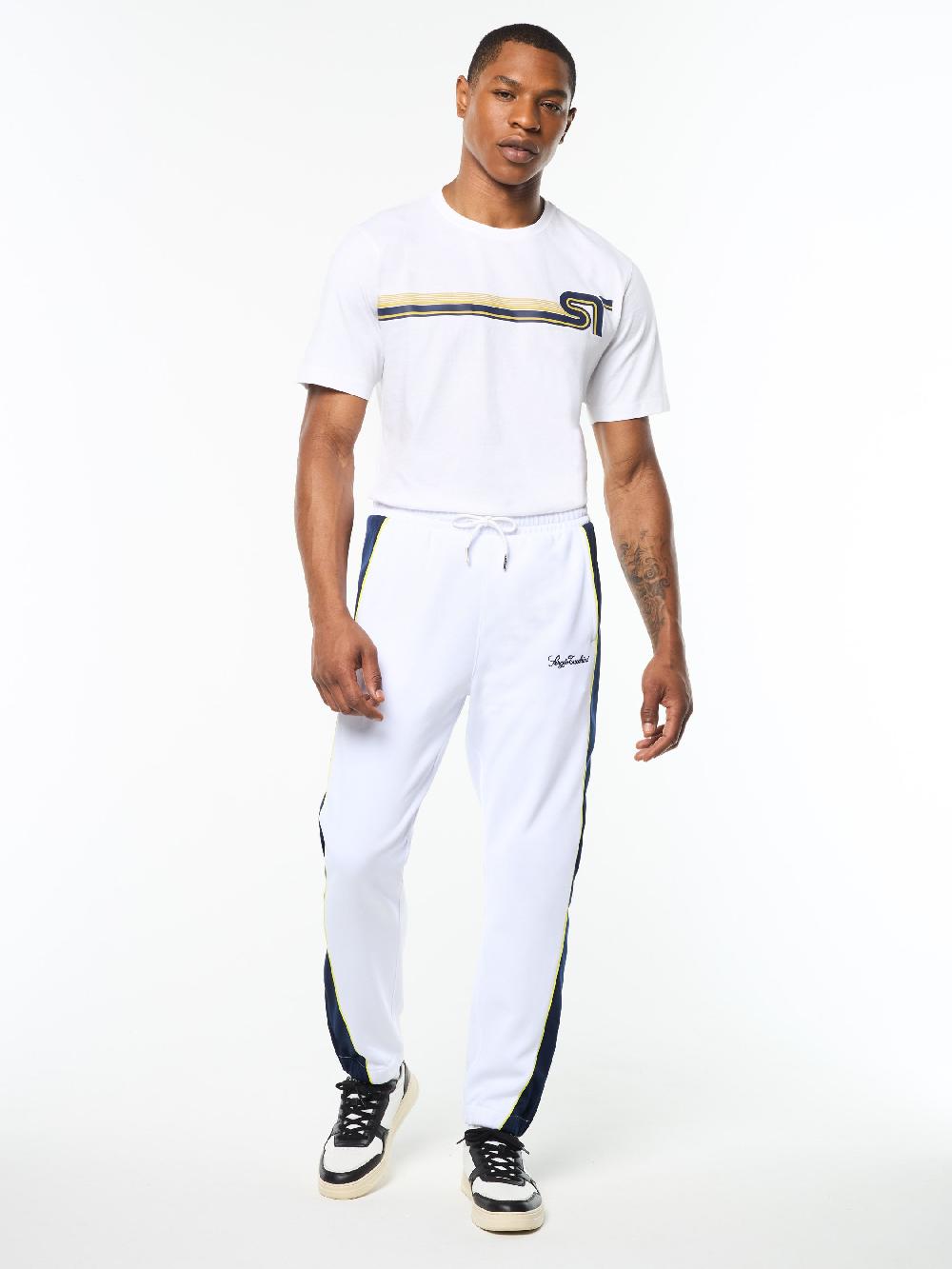 Egonlab X Sergio Tacchini Corsa Track Pant- Brilliant White