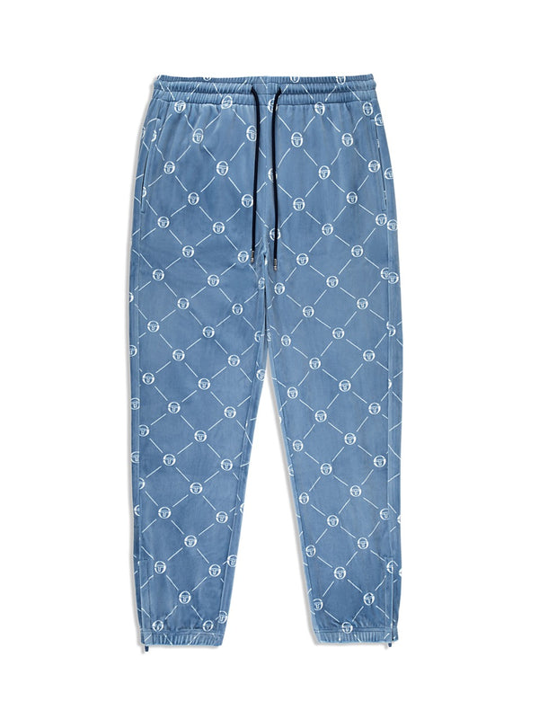 egonlab x sergio tacchini Cosimo Velour Track Pant- Faded Denim