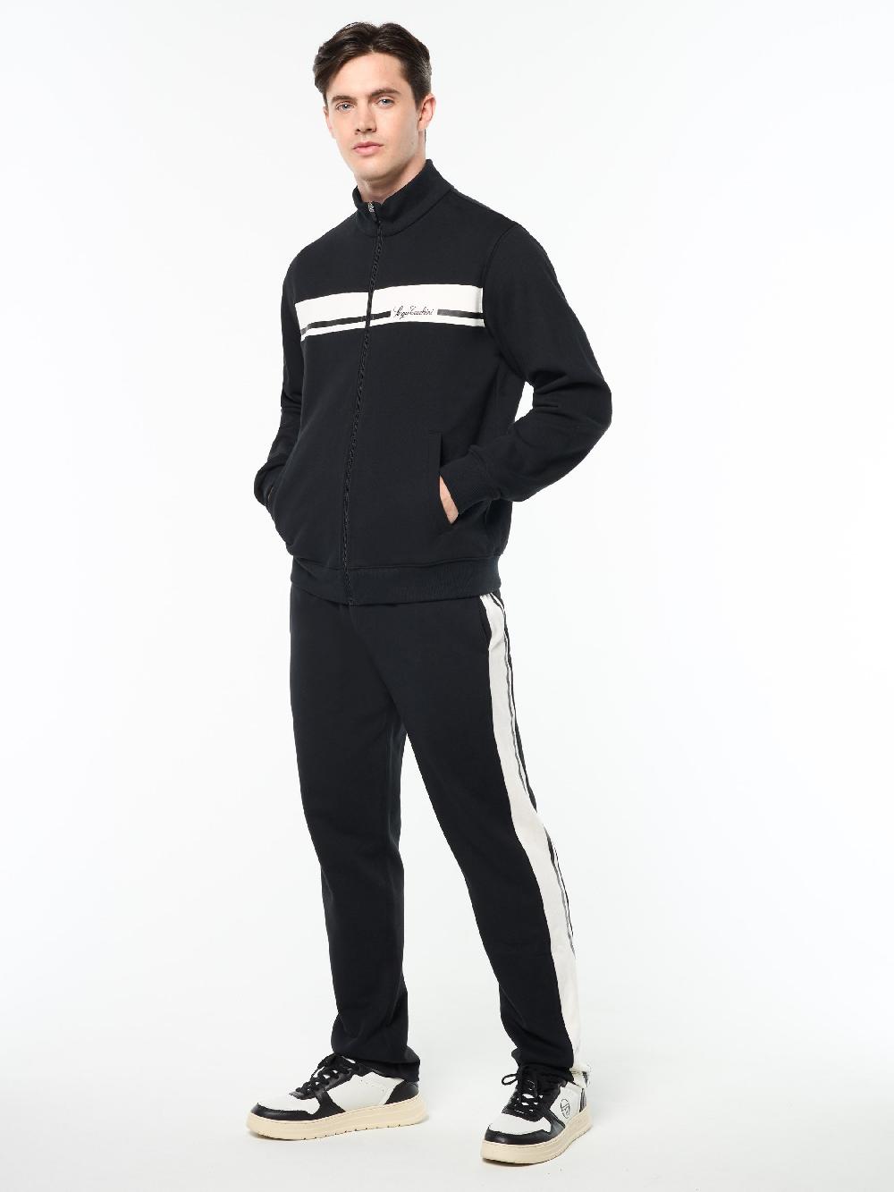 Egonlab X Sergio Tacchini Cursivo Track Jacket- Black Beauty