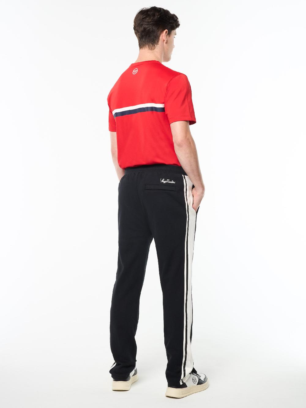 Egonlab X Sergio Tacchini Cursivo Track Pant- Black Beauty