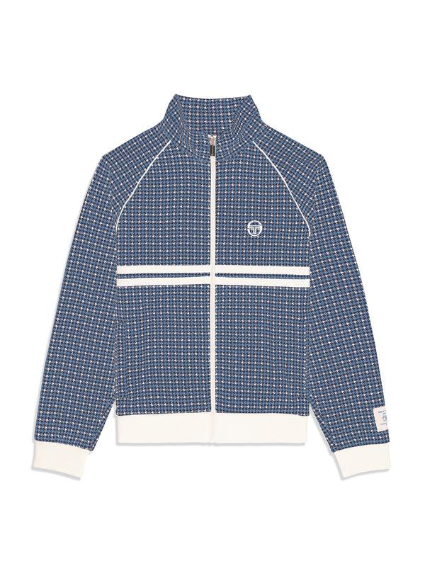 egonlab x sergio tacchini Dallas Houndstooth Track Jacket- Maritime Blue