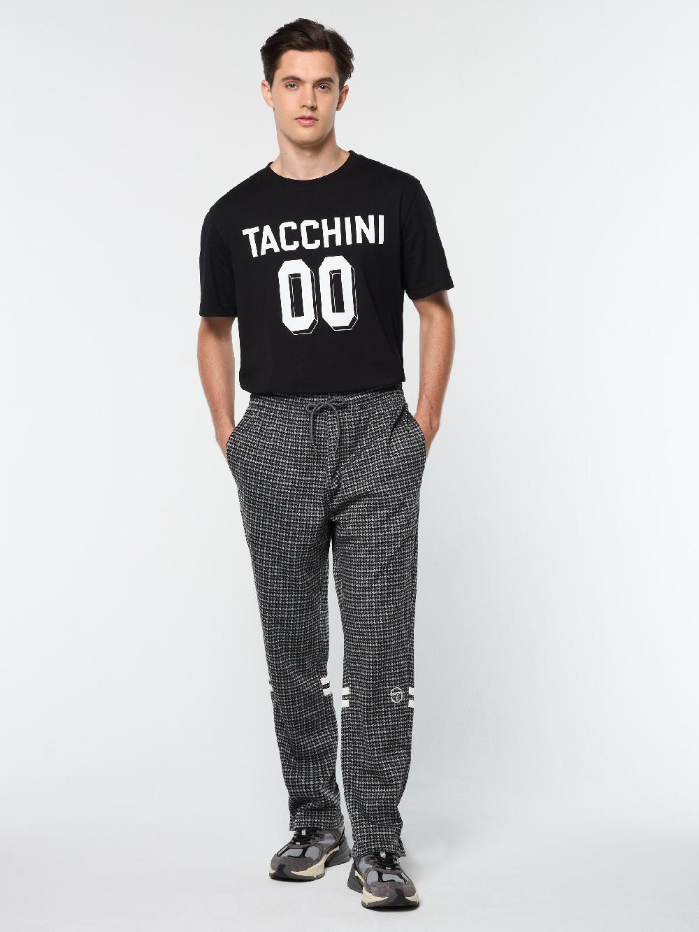 Egonlab X Sergio Tacchini Dallas Houndstooth Track Pant- Black Beauty