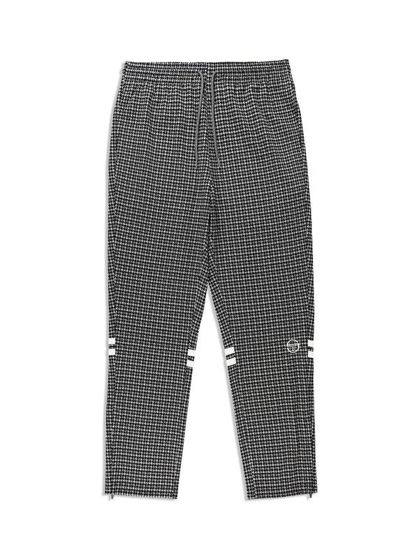 egonlab x sergio tacchini Dallas Houndstooth Track Pant- Black Beauty